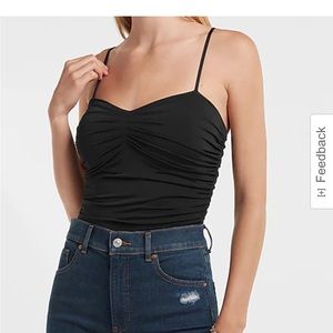 Body Contour Compression Ruched Bodysuit-L